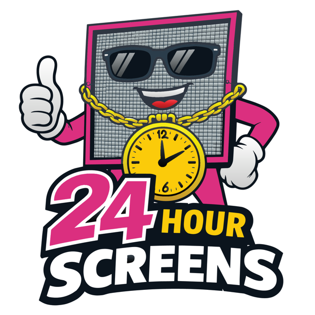 The original 24 Hour Screens mascot giving a thumbs up